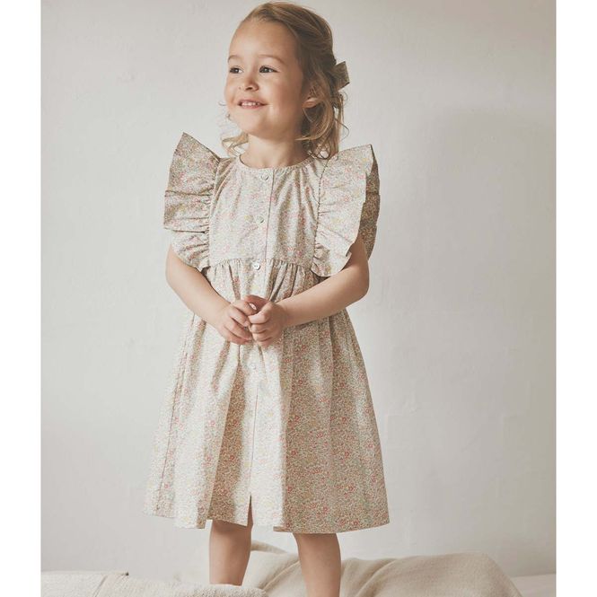 Hovedbilde HUTTEliHUT Liberty kjole til barn, Double Cream