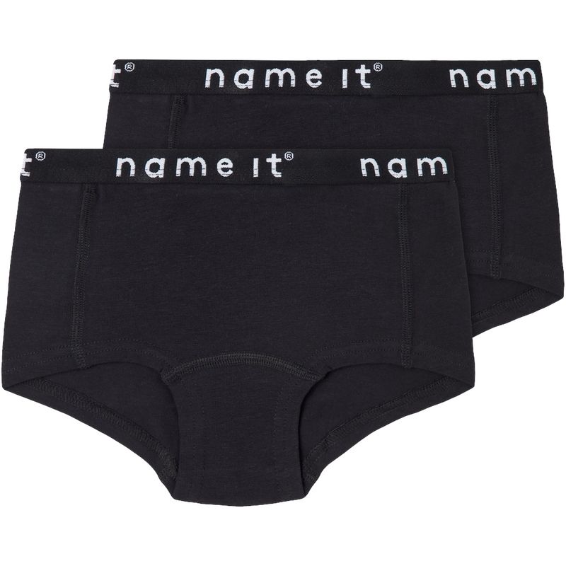 Name It Nkfhipster 2-pack hipster til barn, Black W/ Black