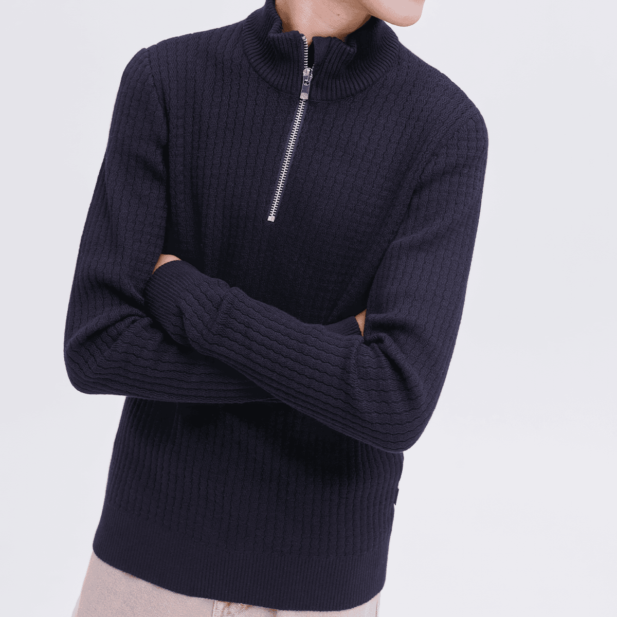 Jack and Jones Jprblubarkley half-zip genser, Night Sky