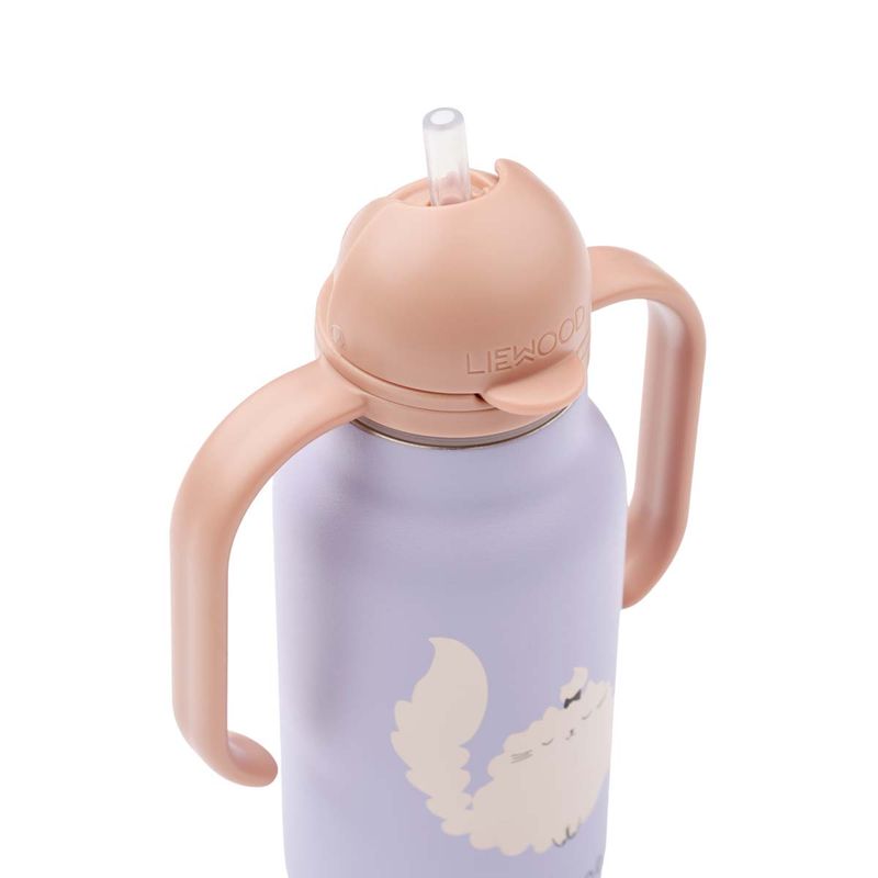 Liewood Kimmie vannflaske 250ml, Cat/Warm Lilac