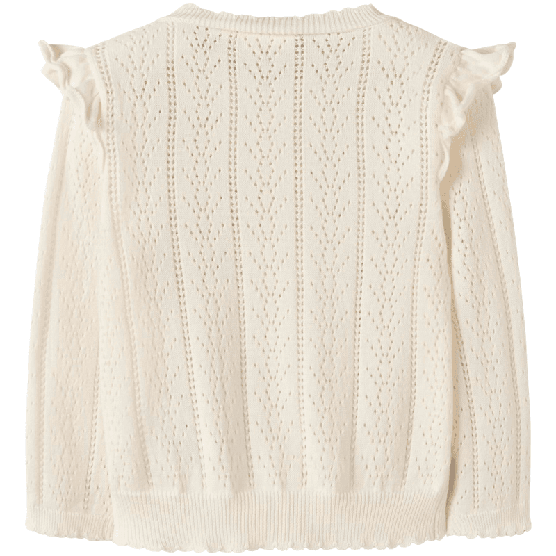 Lil' Atelier Nmfjela cardigan til småbarn, Coconut Milk