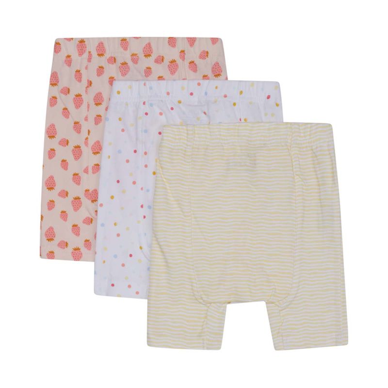 Hust & Claire Labika 3-pack leggings til baby, skin chalk