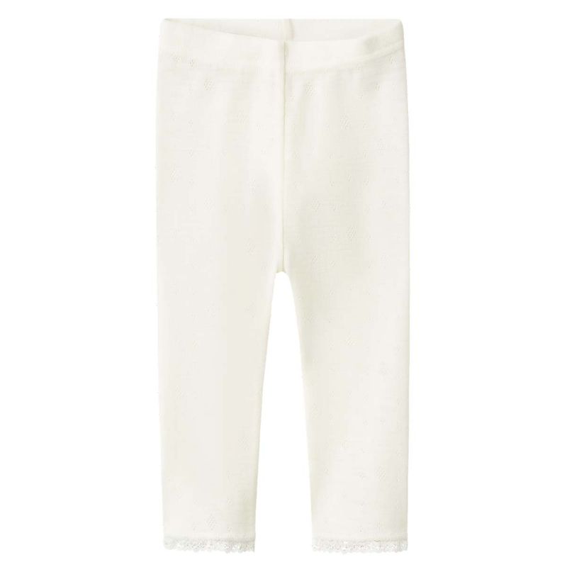 Name It Nbfwang Needle leggings i ull, Snow White