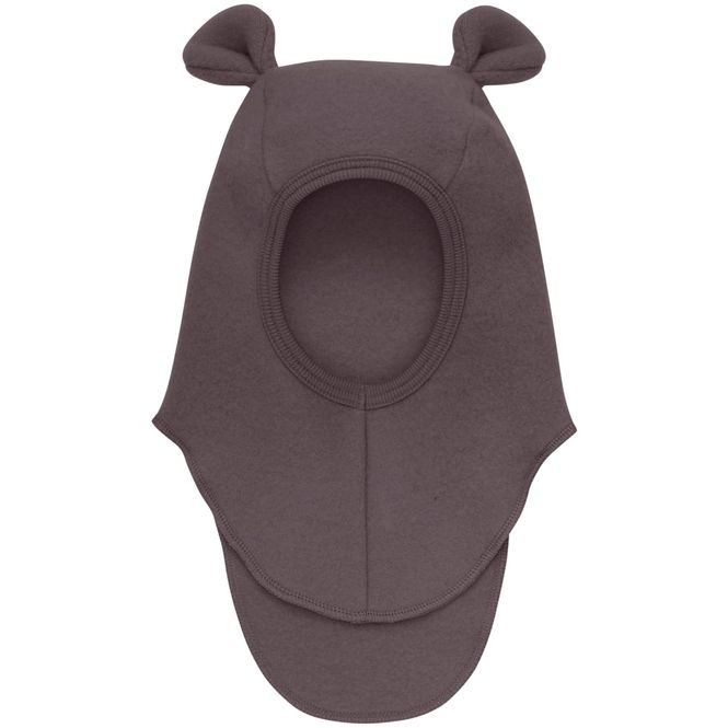 Hovedbilde HUTTEliHUT Balaclava bjørneører ullfleece, Raisin