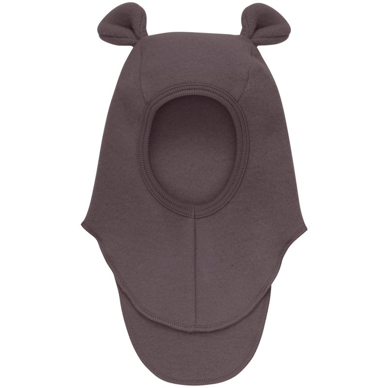 HUTTEliHUT Balaclava bjørneører ullfleece, Raisin