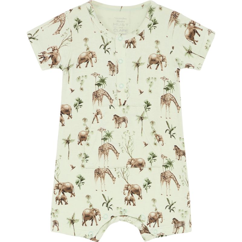 Hust & Claire Mungo romper i bambus, Green hint