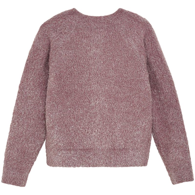Creamie strikket cardigan til barn, Crushed Berry