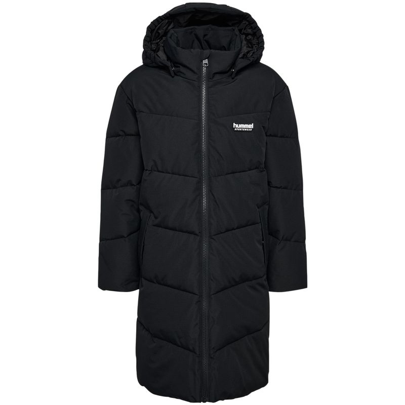 Hummel jr Puffer lang vinterjakke til barn, Black