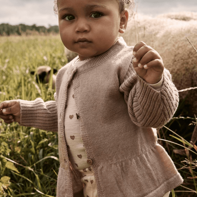 Hovedbilde Lil' Atelier Nbfnomo cardigan i ull til baby, ...