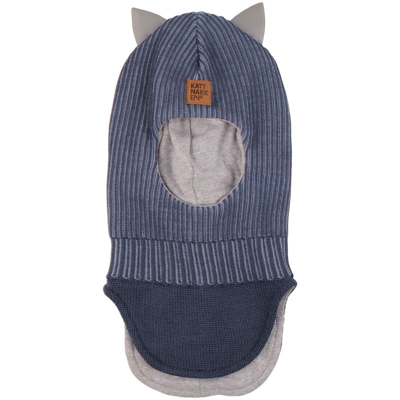 Kattnakken balaclava i ull, Midnatt