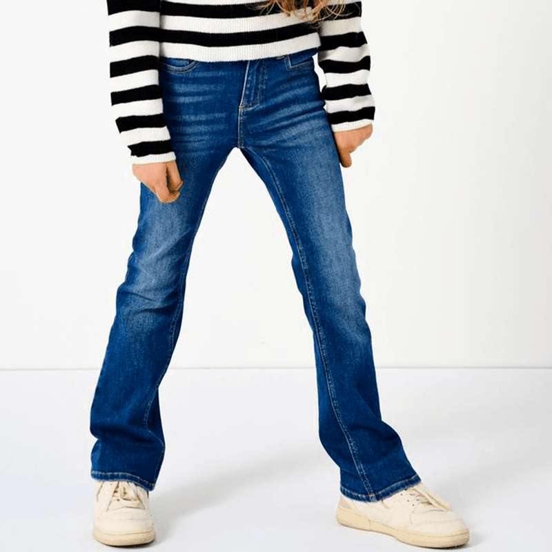 Kids Only Kogblush Flared jeans til barn, Medium Blue Denim