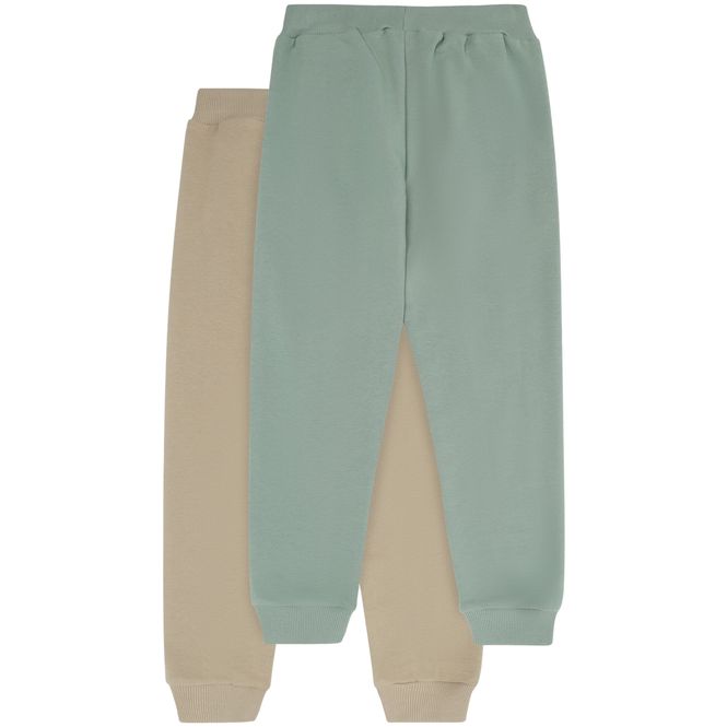 Hovedbilde Minymo 2-pack joggebukse til barn, Lily Pad