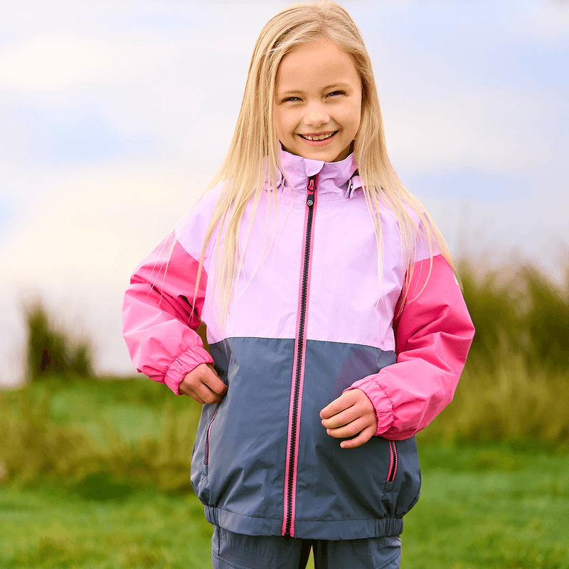 Colorkids Colorblock skalljakke til barn, Orchid Bloom