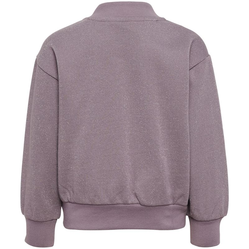 Hummel Hmlmini Loose Glitter zip-genser, Gray Ridge