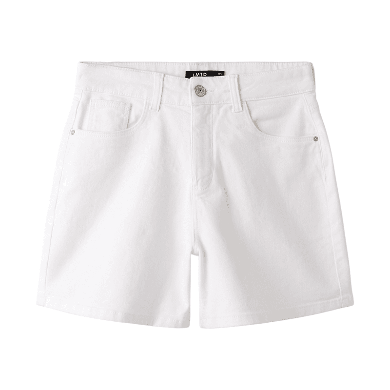LMTD Nlfbice Mom-shorts til barn, Bright White