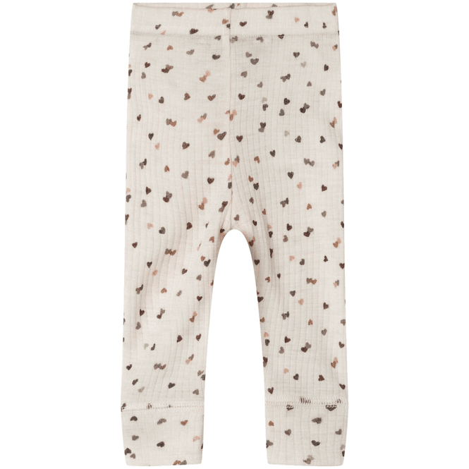 Hovedbilde Name It Nbfwomi leggings i ull/modal baby, Snow ...