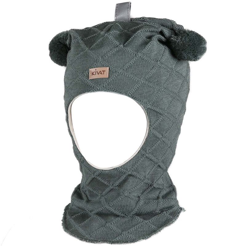 Kivat Cable balaclava til barn og baby, Støvgrønn