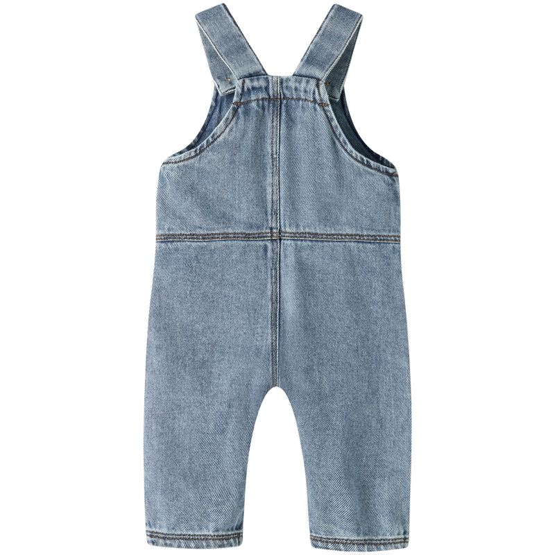 Lil' Atelier Nbmkarole overall til baby, Medium Blue Denim