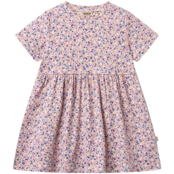 Hovedbilde Wheat Anna kjole til barn, Pink Blue Flowers