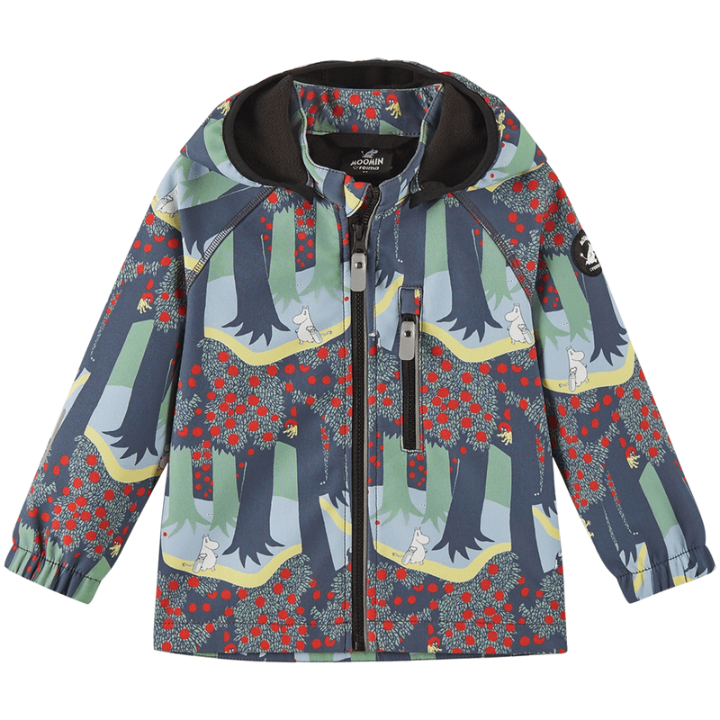 Reima Vantti Moomin softshelljakke til småbarn, Black