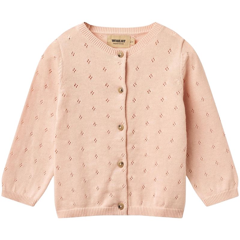 Wheat Maia cardigan til baby, Powder