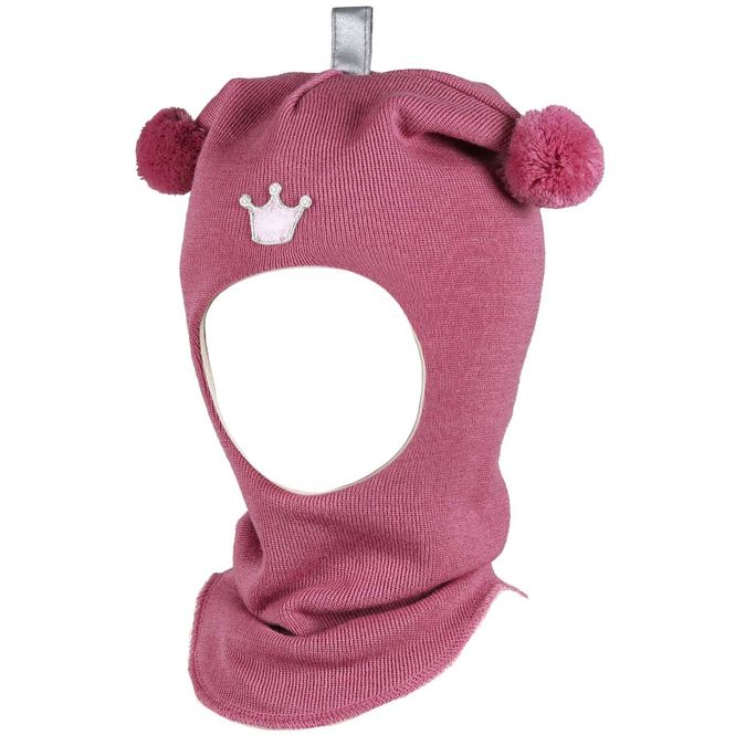 Hovedbilde Kivat balaclava lue med dusker og krone, Mørk ...