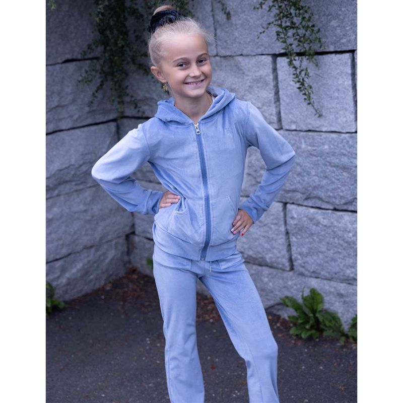 Vilje & Ve Hermine velour jakke til barn, Light blue