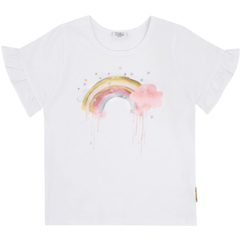 Hust and Claire Hcalma Rainbow t-skjorte til barn, White