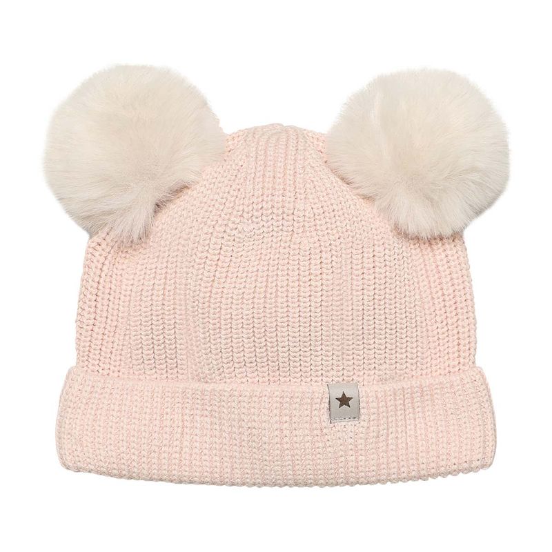 HUTTEliHUT vår-og høstlue med dusker, Peach Blush