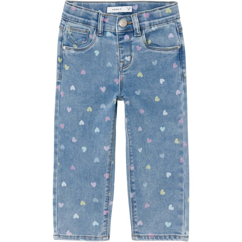 Name It Nmfbella 3555 mom jeans til småbarn, Medium Blue