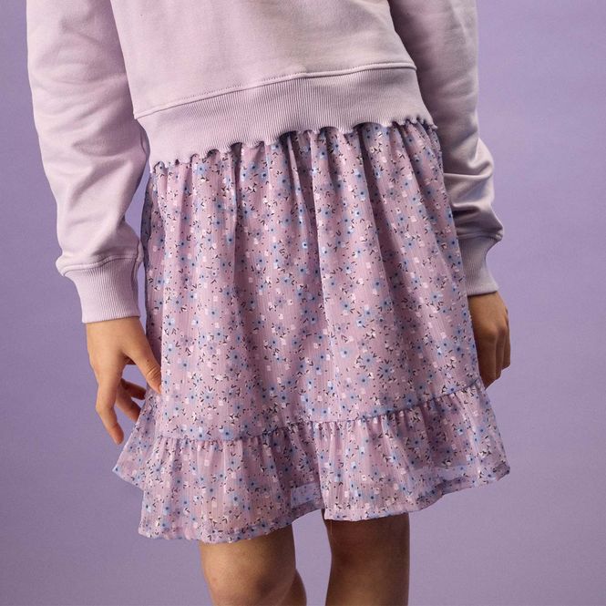 Hovedbilde Creamie Dobby Flower skjørt til barn, Lavender ...
