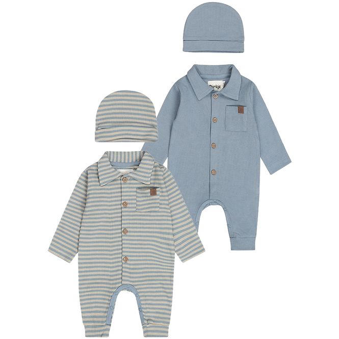 Hovedbilde Dirkje 2-pack heldress/pyjamas til baby, Blue