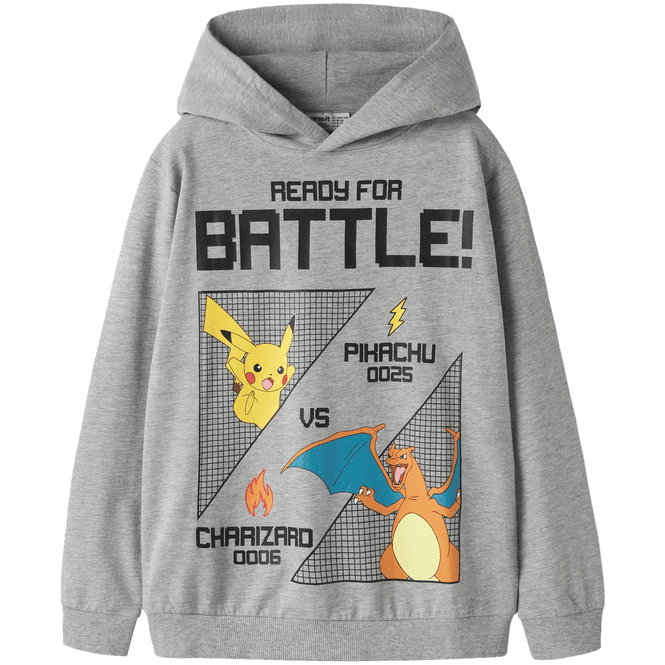 Hovedbilde Name It Nkmjol Pokemon hettegenser til barn, Grey ...