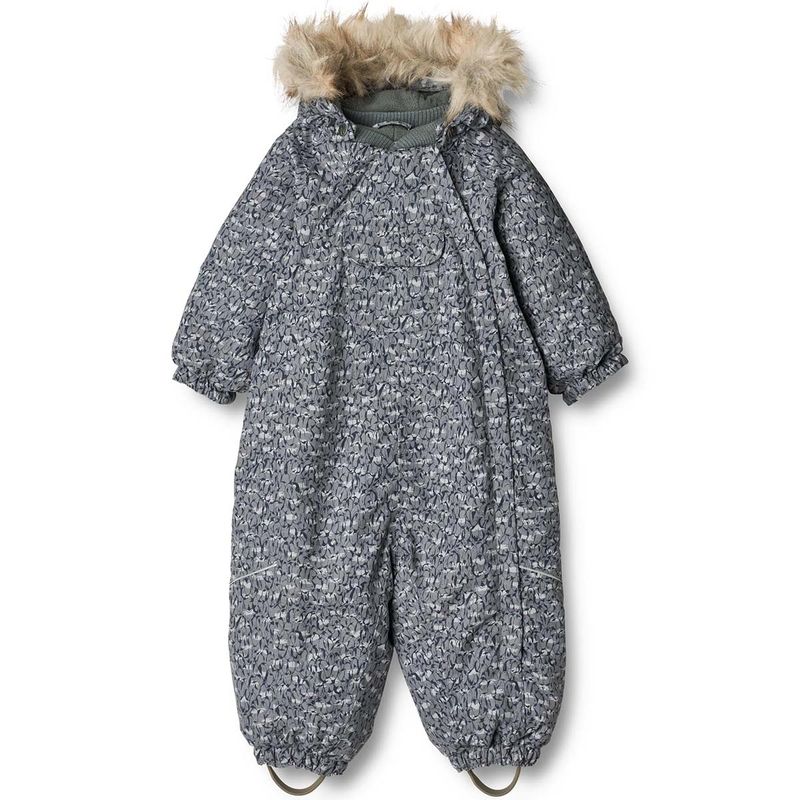 Wheat Nickie vinterdress til baby, autumn sky penguins