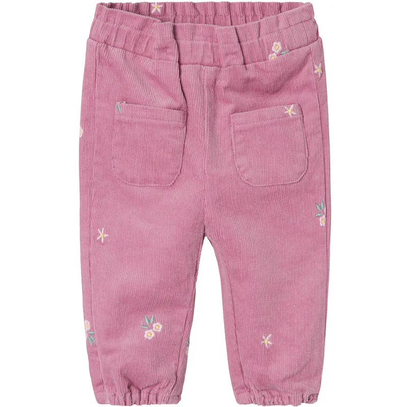 Name It Nbfrose kordfløyelbukse til baby, Mauve Orchid
