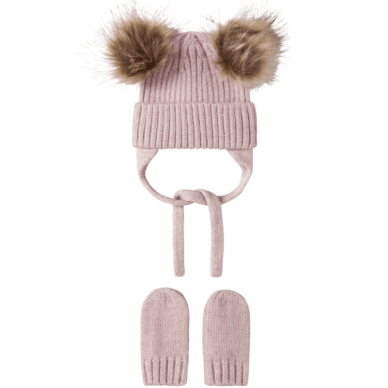 Name It Nbnmora lue og votte-sett til baby, Violet Ice