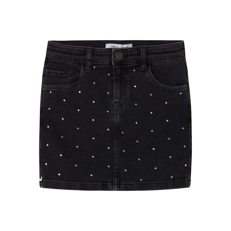 Name It Nkfnaomi denim skjørt til barn, Black