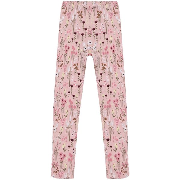 Hovedbilde Minymo ribb leggings til barn, Silver Pink