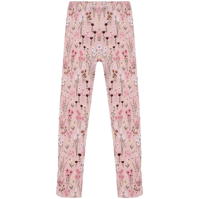 Hovedbilde Minymo ribb leggings til barn, Silver Pink