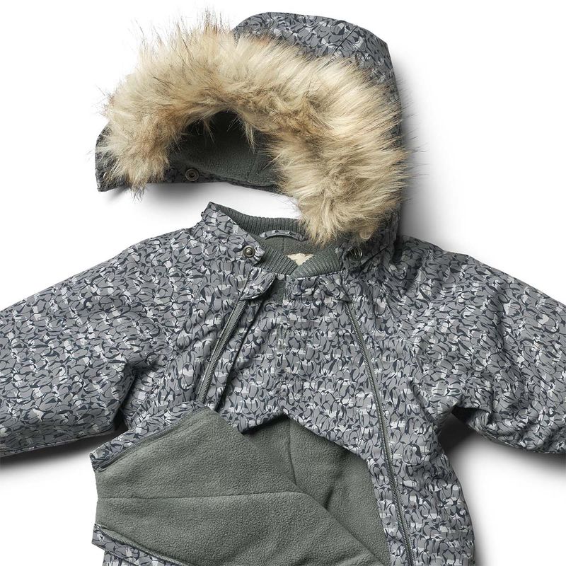 Wheat Nickie vinterdress til baby, autumn sky penguins