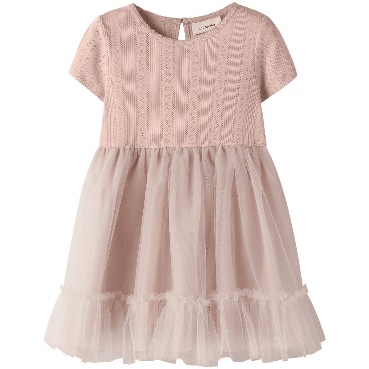 Lil' Atelier Nmffanella kjole til småbarn, Peach Whip