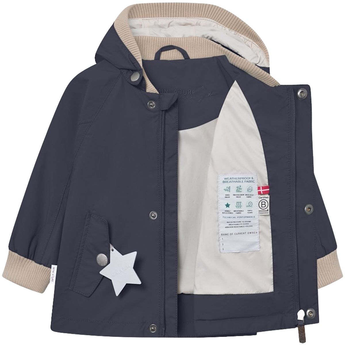 Mini A Ture Matwally vår-og høstjakke småbarn, Ombre blue