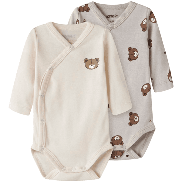 Hovedbilde Name It Nbnbody Bear 2-pack omslagsbody, Pumice ...