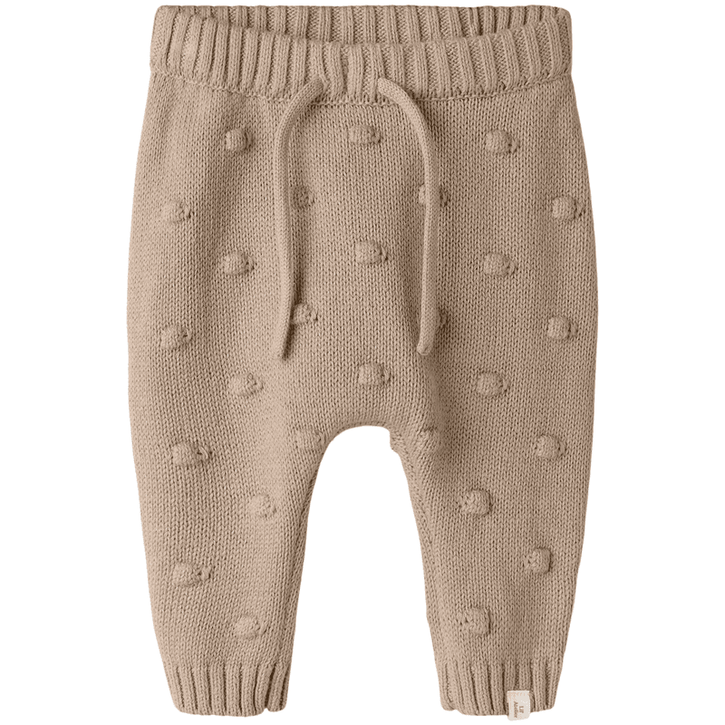 Lil' Atelier Nbngable strikket bukse til baby, Oxford Tan