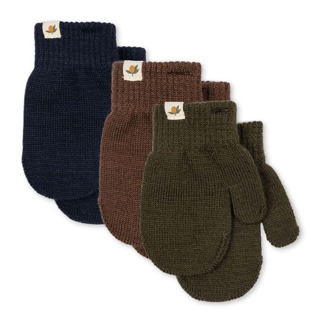 Hovedbilde Konges Sløjd Filla 3-pack votter til baby, Forest ...