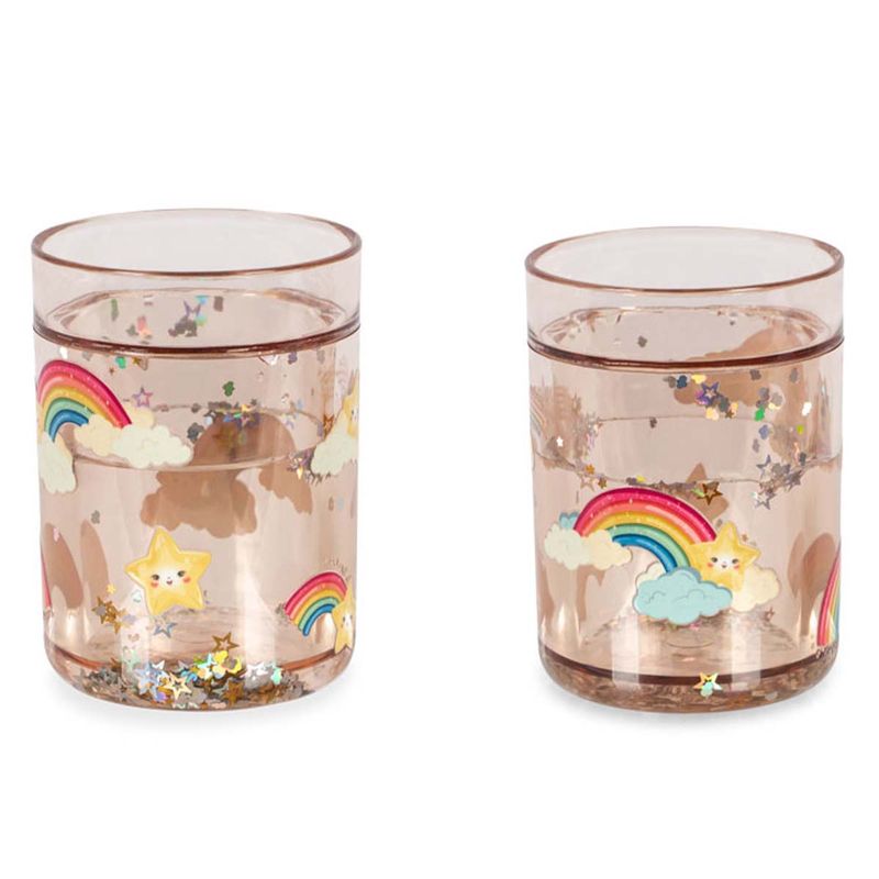 Konges Sløjd 2-pack glitter kopper, Rainbow