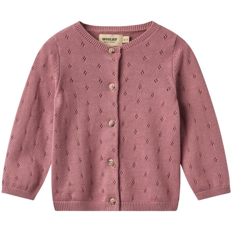 Wheat Maia cardigan til baby, Warm Lilac