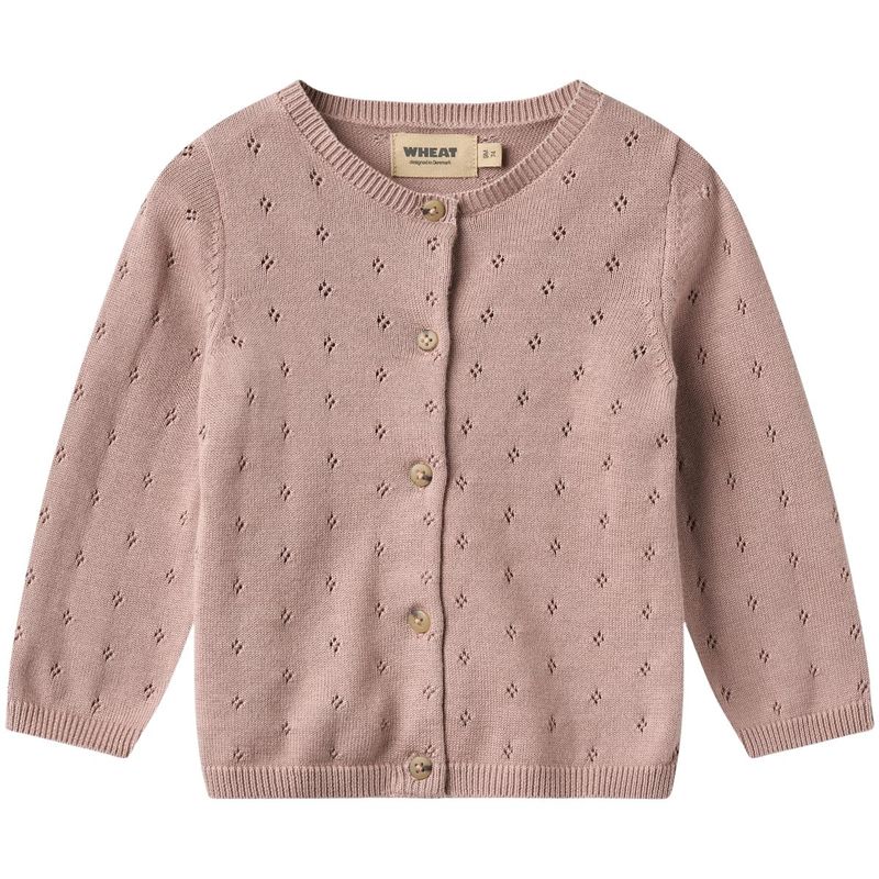 Wheat Maia cardigan til baby, Dry Rose