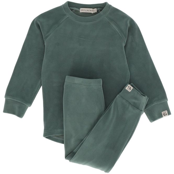 Hovedbilde Gullkorn Jona fleece-sett til barn, Dus Grønn