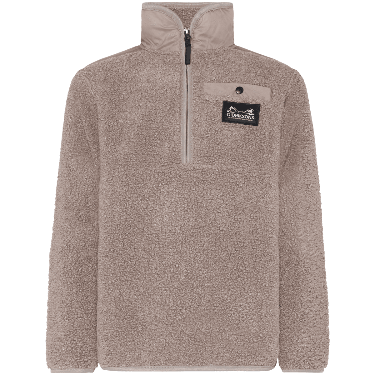 Didriksons Exa half-zip fleecejakke til barn, Ash Brown